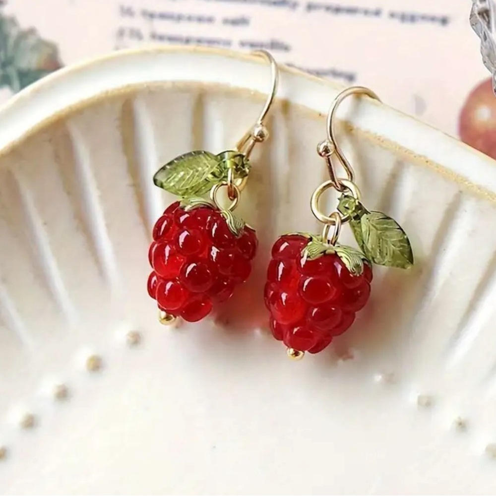 Raspberry Earrings